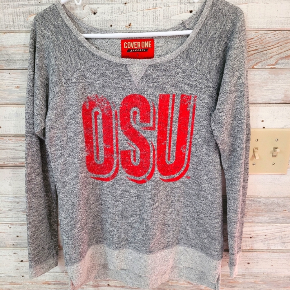 Ohio State University sweatshirt, small, gray and red
